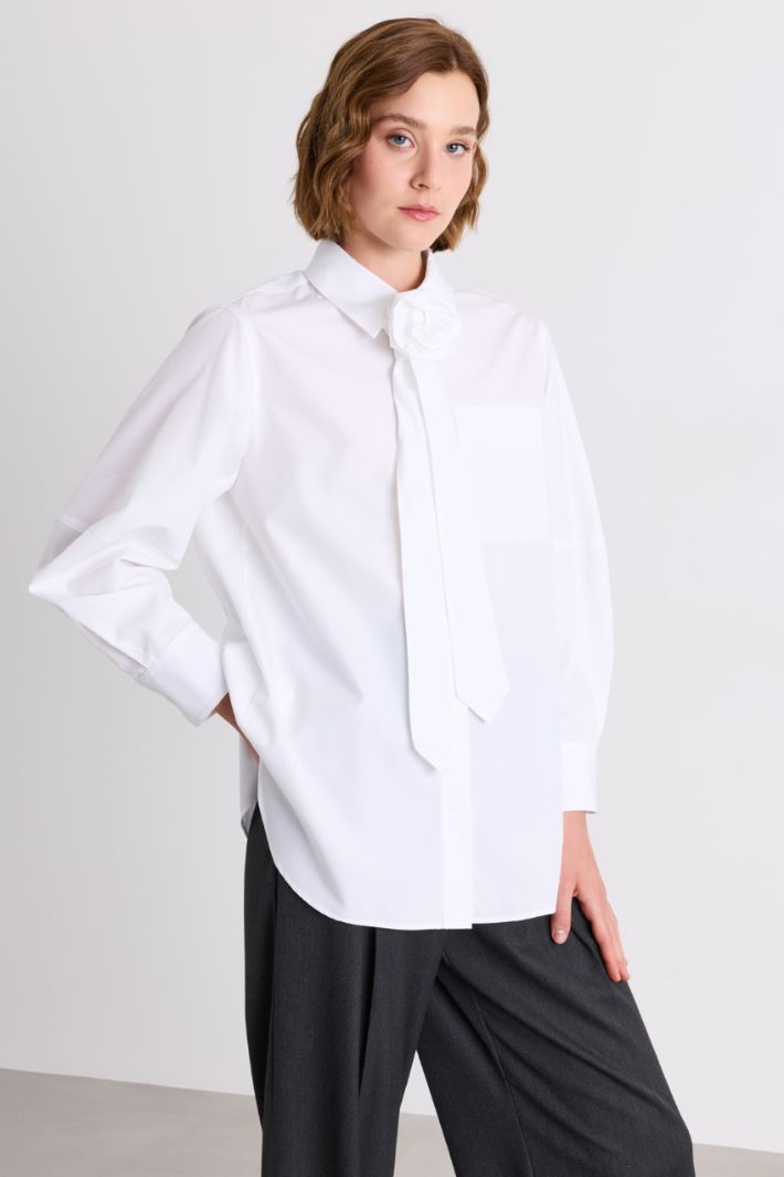 Oversized shirt - WHITE - Intrend - 2