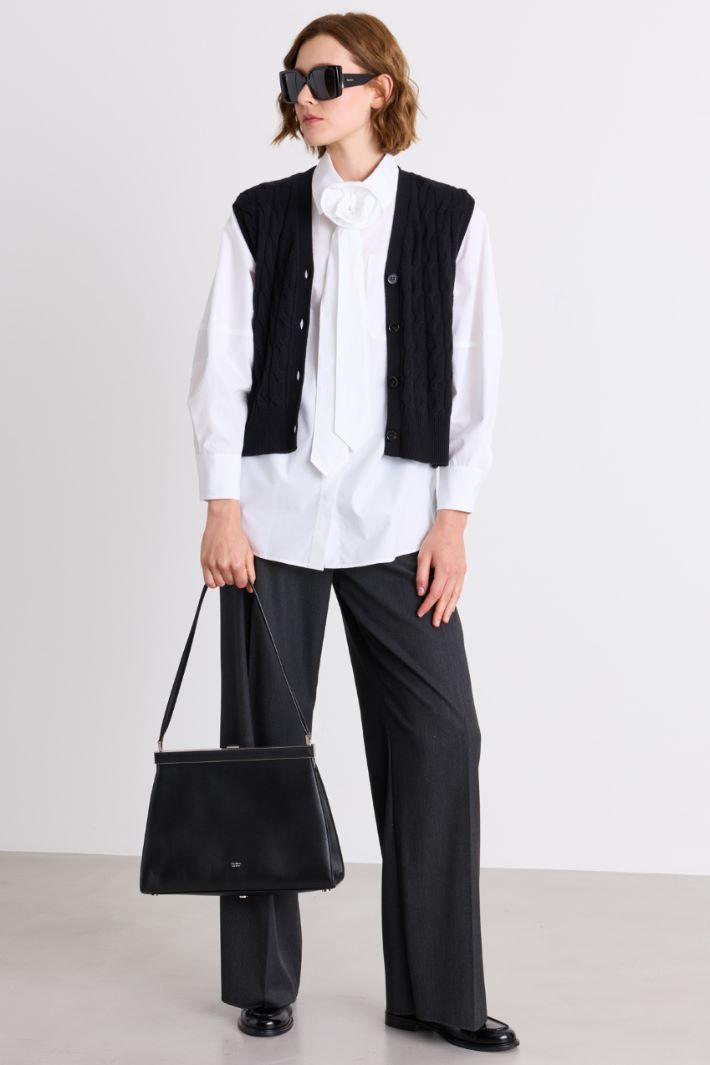 Oversized shirt - WHITE - Intrend