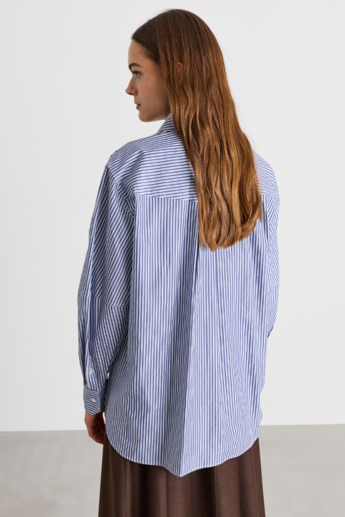 Oversized shirt - BLUE - Intrend - 4