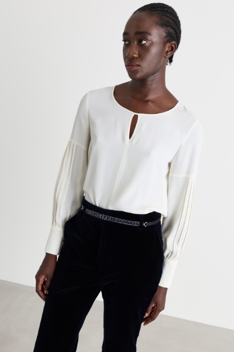 Crêpe de Chine blouse - Intrend