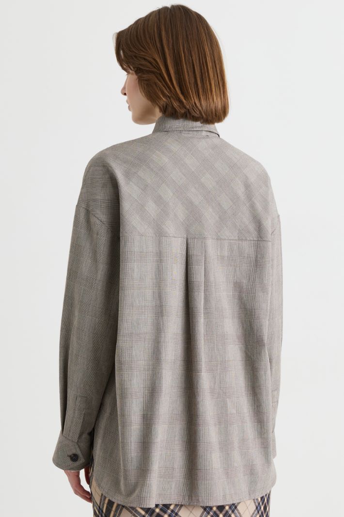 Camicia in principe di Galles - GRIGIO - Intrend - 4