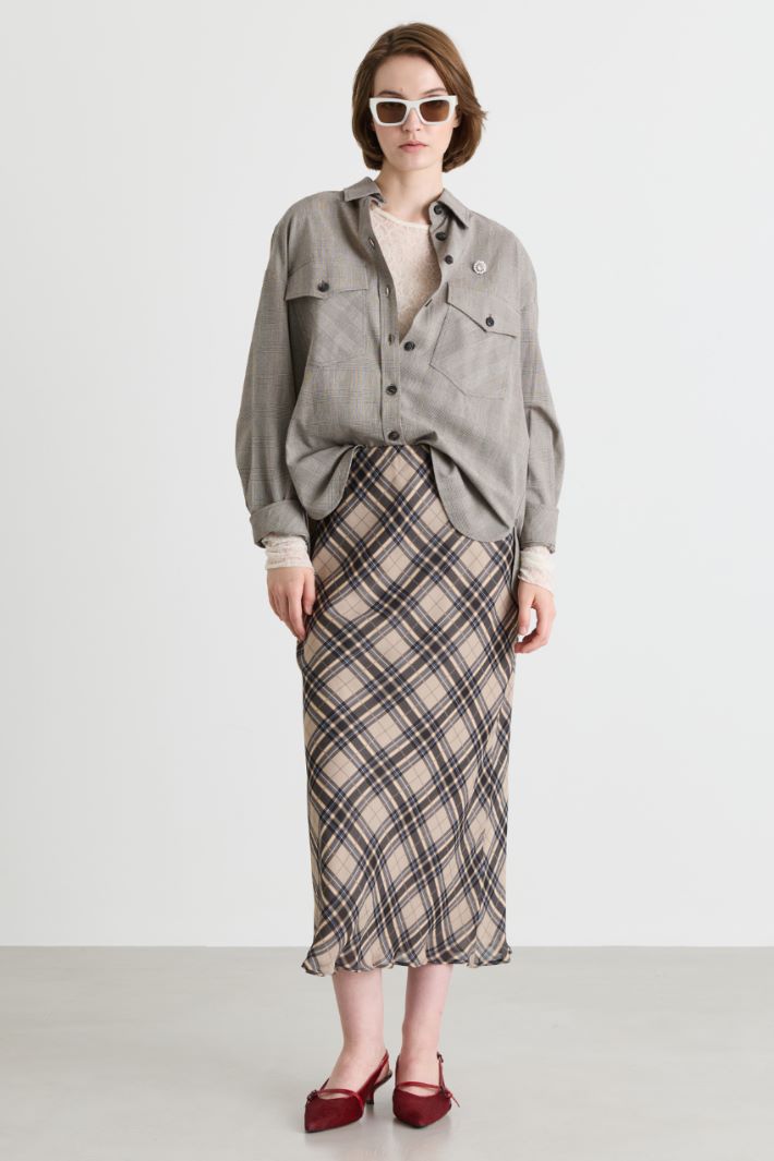 Camicia in principe di Galles - GRIGIO - Intrend