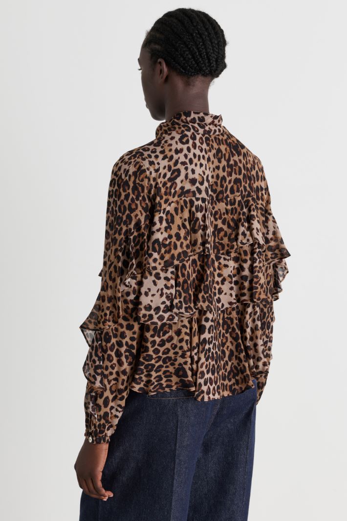 Camicia con balze - ANIMALIER - Intrend - 4