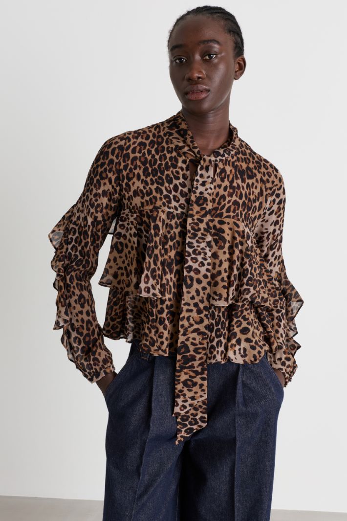 Camicia con balze - ANIMALIER - Intrend - 2