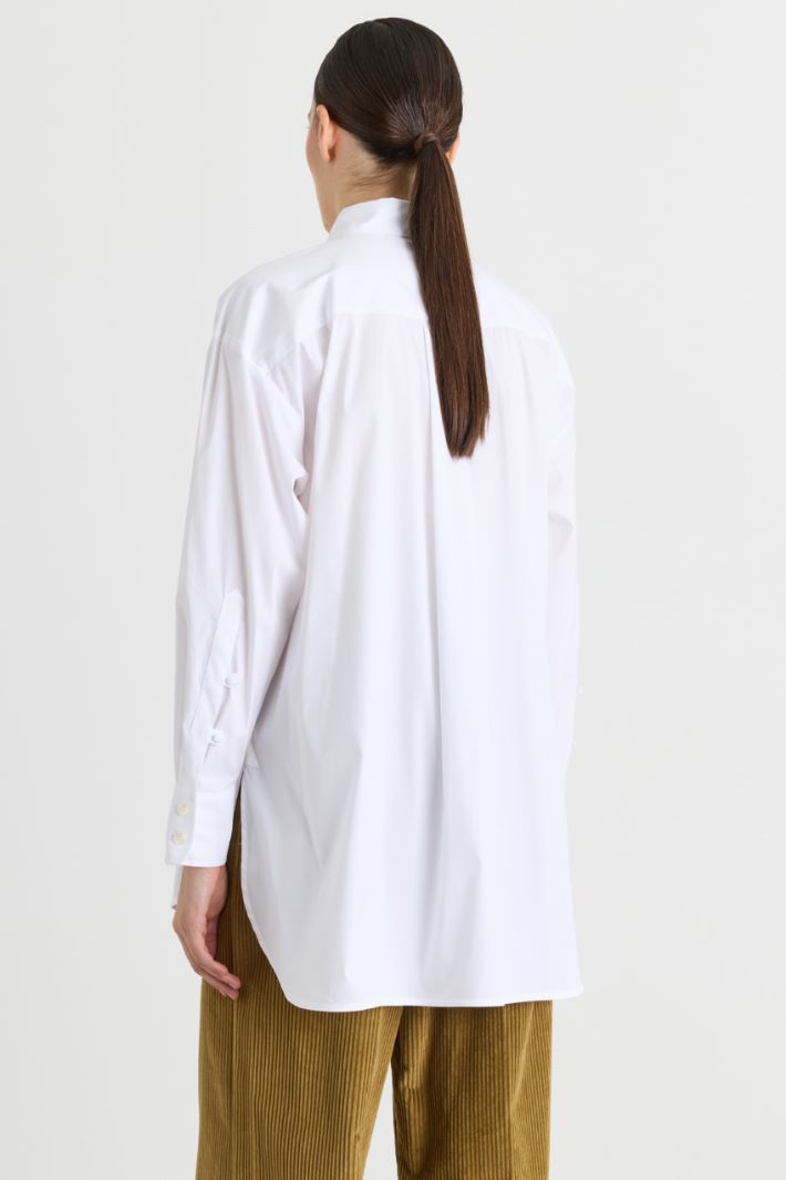 Camicia in popeline con cravatta - BIANCO - Intrend - 4