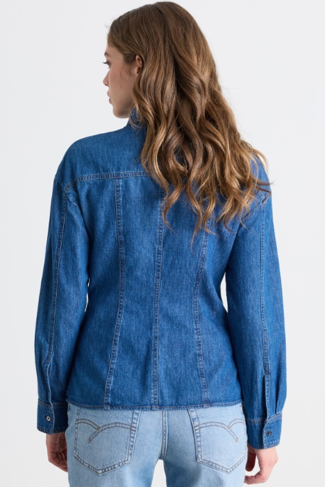 Camicia aderente in jeans