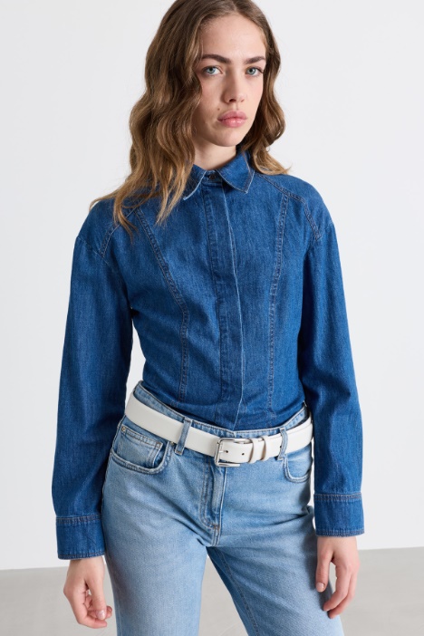 Camicia aderente in jeans - Intrend