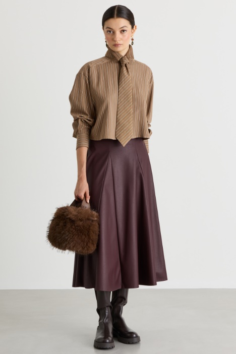 Camisa cropped con corbata - Intrend