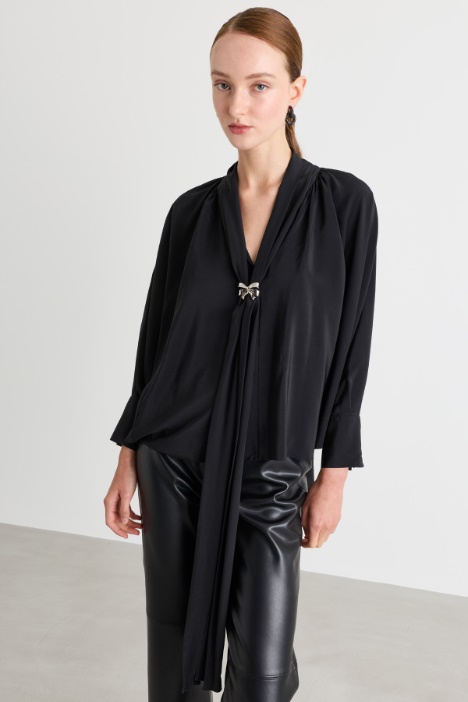 Blusa ampia in pura seta - Intrend