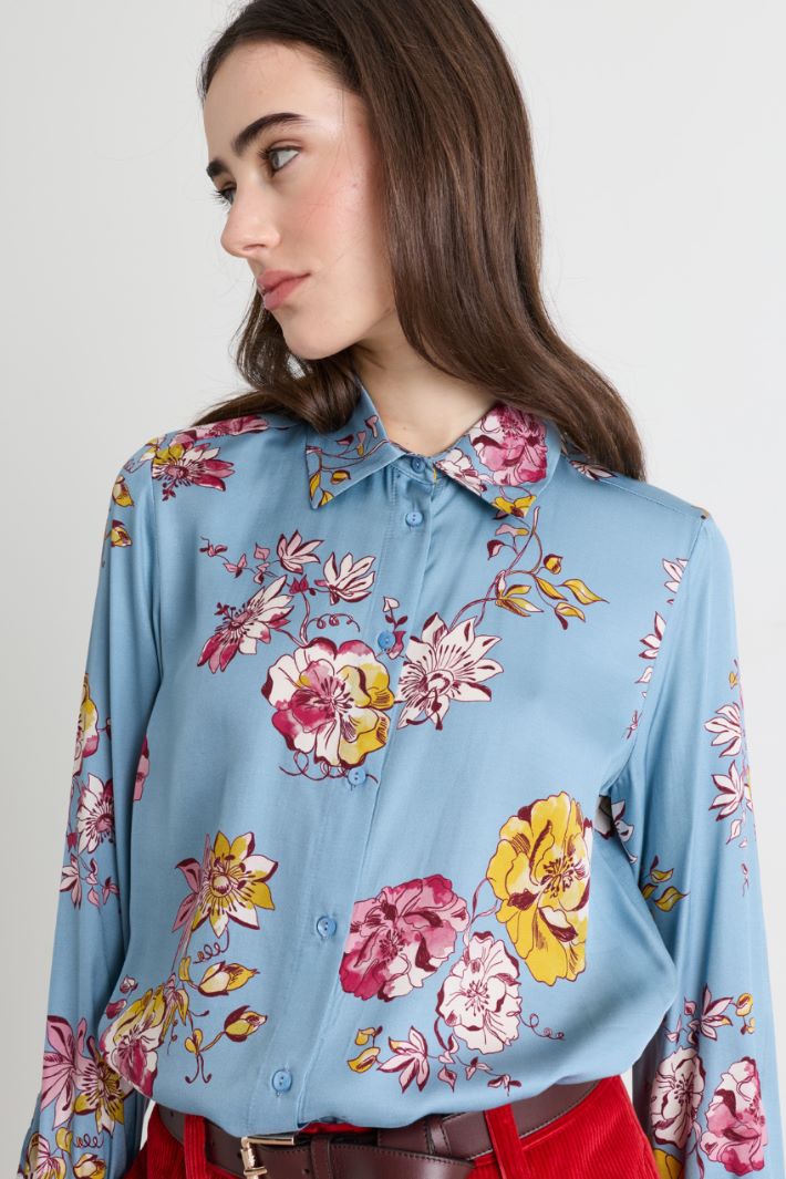 Camicia in twill - AZZURRO ROSA - Intrend - 3