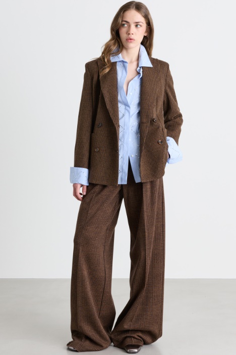Camicia slim con strass - Intrend