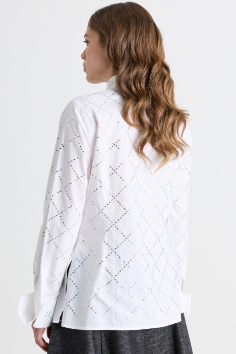 Camicia slim con strass