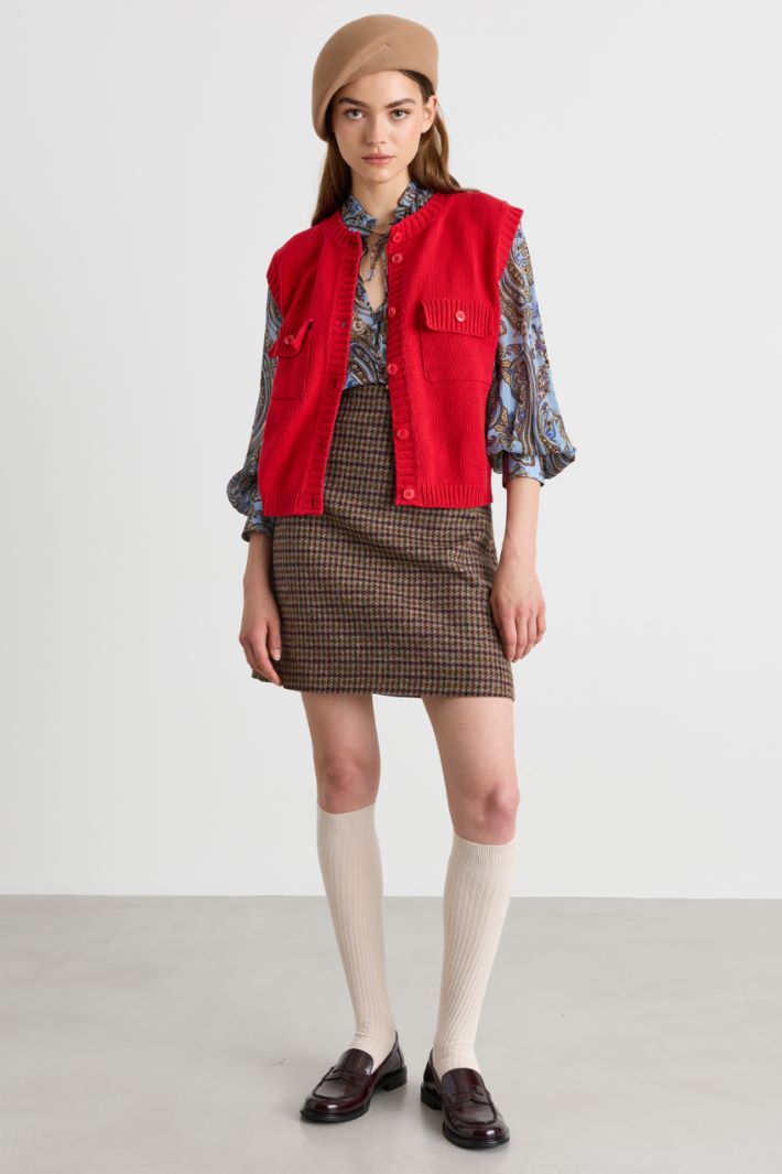 Blusa morbida in georgette - AZZURRO - Intrend