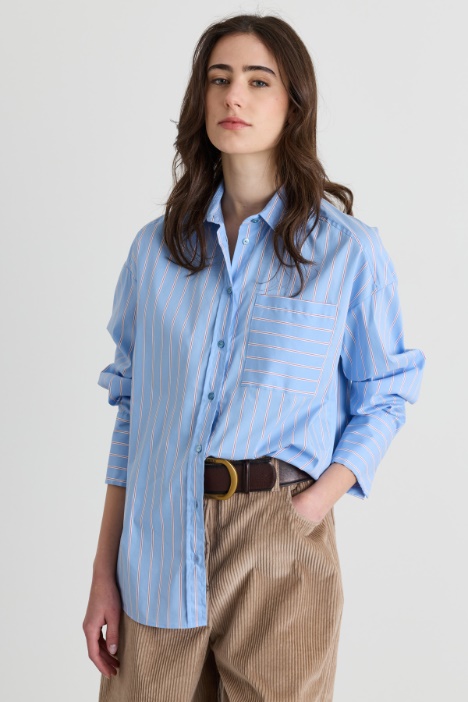 Camicia oversize in popeline - Intrend