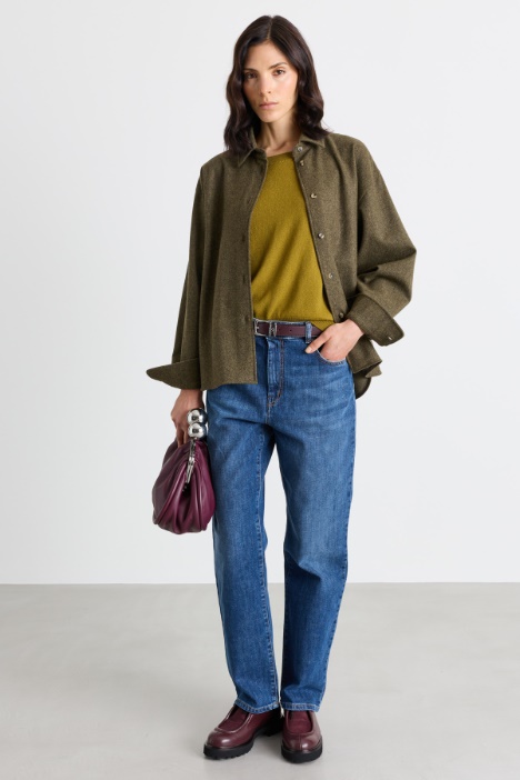 Camicia boxy in feltro - Intrend