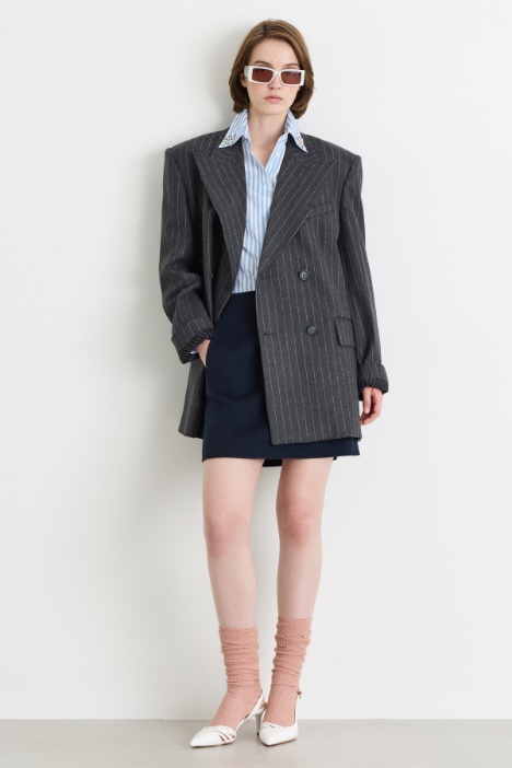 Camicia in popeline con ricamo gioiello - Intrend
