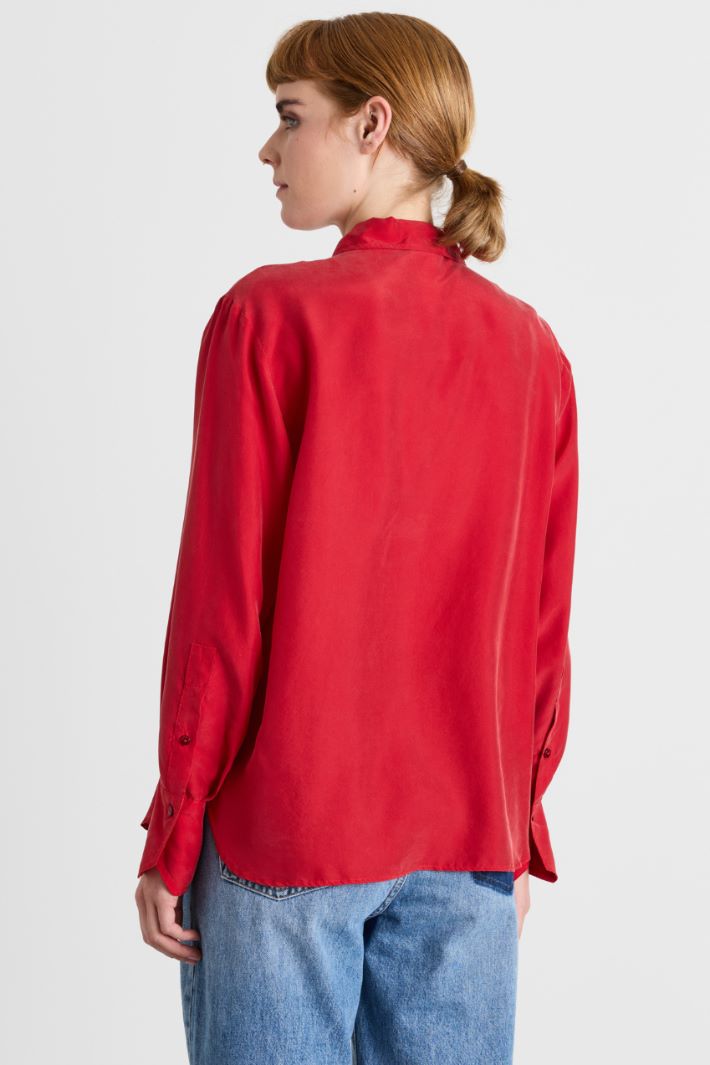 Camicia con maxi tasche - ROSSO - Intrend - 4