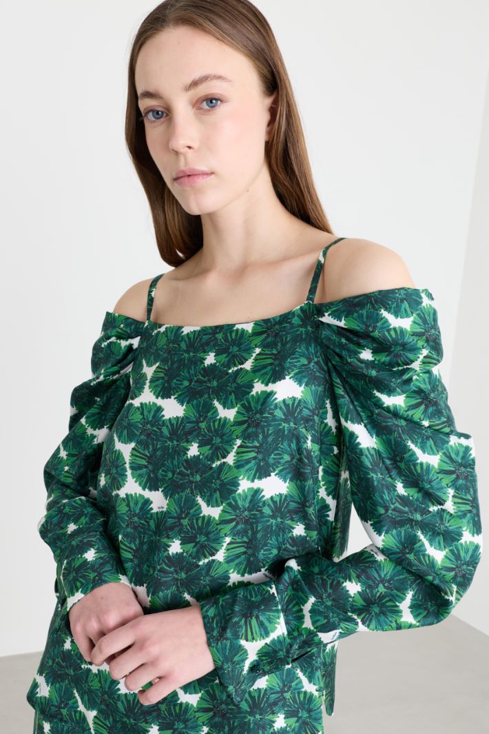 Blusa off-shoulder - VERDE - Intrend - 3