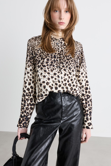 Camicia in twill stampato - Intrend