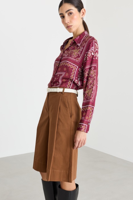 Camicia in twill stampato - Intrend