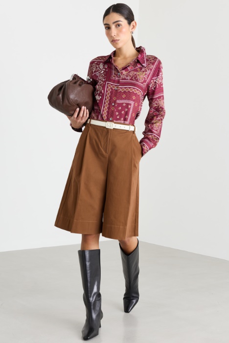 Camicia in twill stampato - Intrend