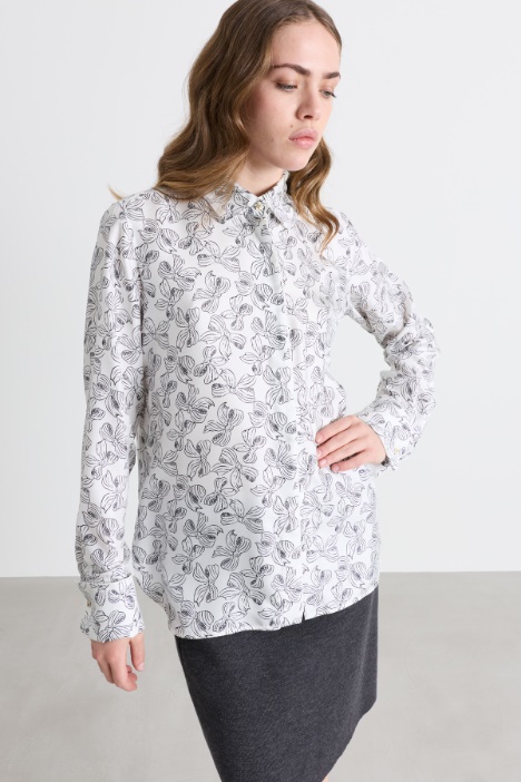 Printed twill shirt - Intrend