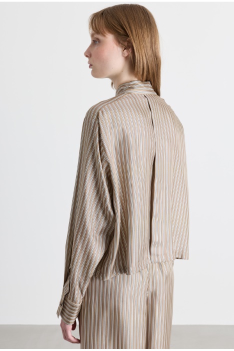 Camicia boxy in twill