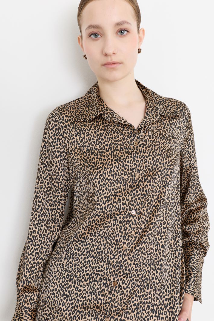 Blusa in raso a fantasia - ANIMALIER - Intrend - 3