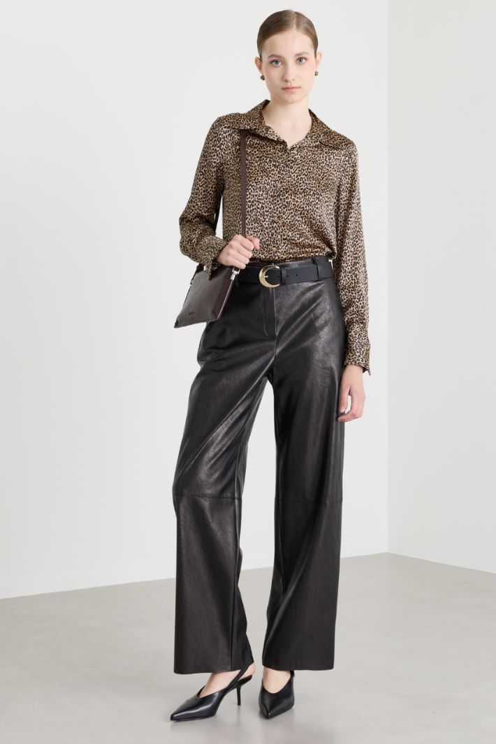 Blusa in raso a fantasia - ANIMALIER - Intrend
