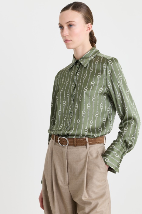 Blusa in raso a fantasia - Intrend