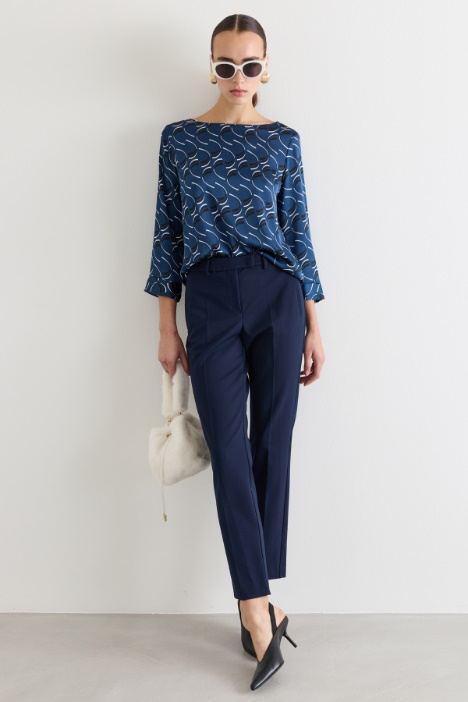 Blusa in raso a fantasia - Intrend