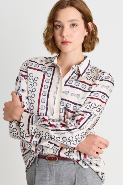 Camicia in twill stampato
