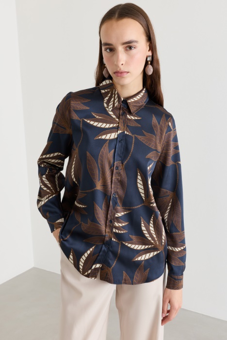 Printed twill shirt - Intrend