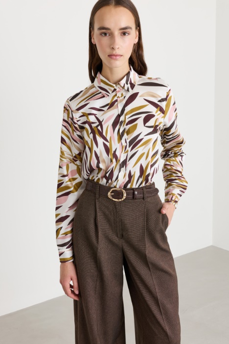 Printed twill shirt - Intrend