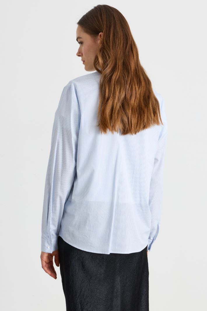 Camicia con applicazione gioiello - AZZURRO - Intrend - 4