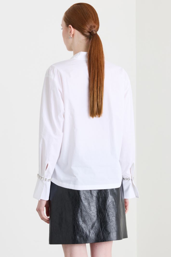 Camicia con colletto bijoux - BIANCO - Intrend - 4