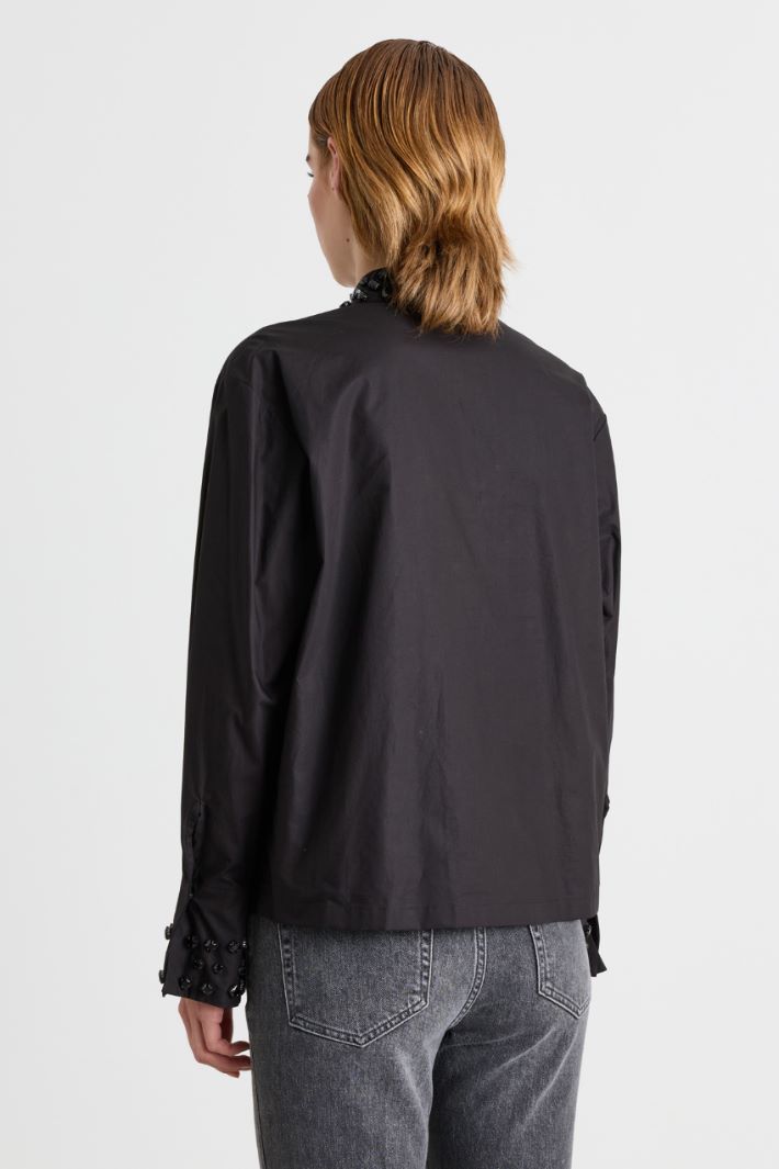 Camicia con colletto bijoux - NERO - Intrend - 4