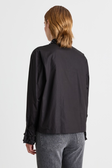 Camicia con colletto bijoux