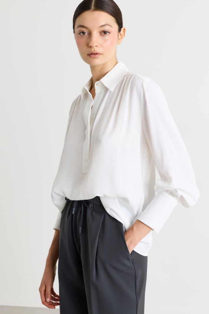 Blusa de crepé de China - BLANCO - Intrend - 2