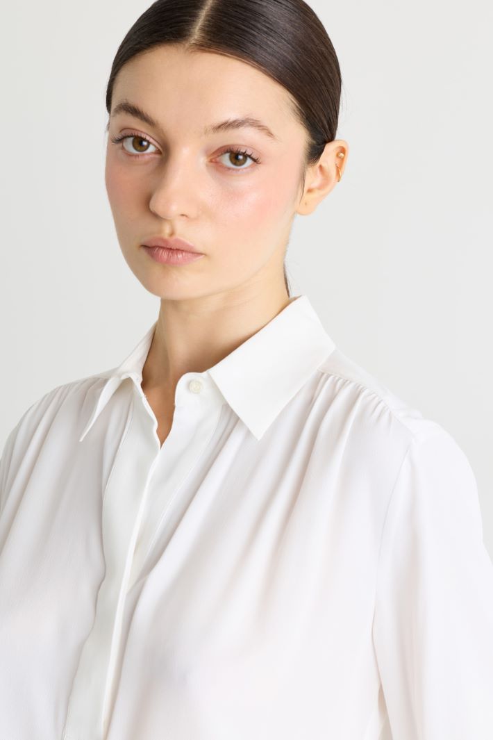 Blusa de crepé de China - BLANCO - Intrend - 3