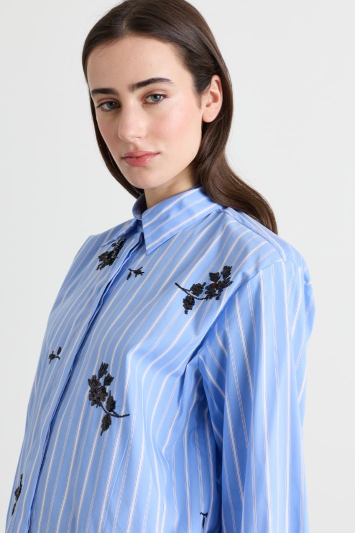 Camicia con ricami - AZZURRO - Intrend - 3