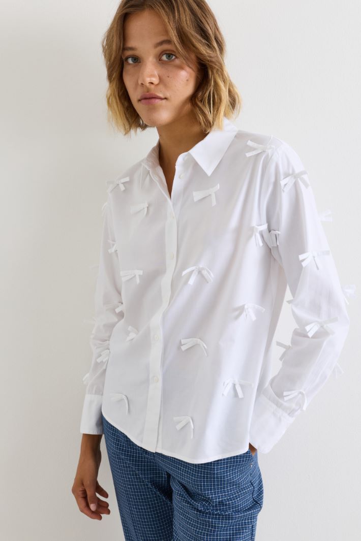 Camicia con decorazioni - BIANCO - Intrend - 3