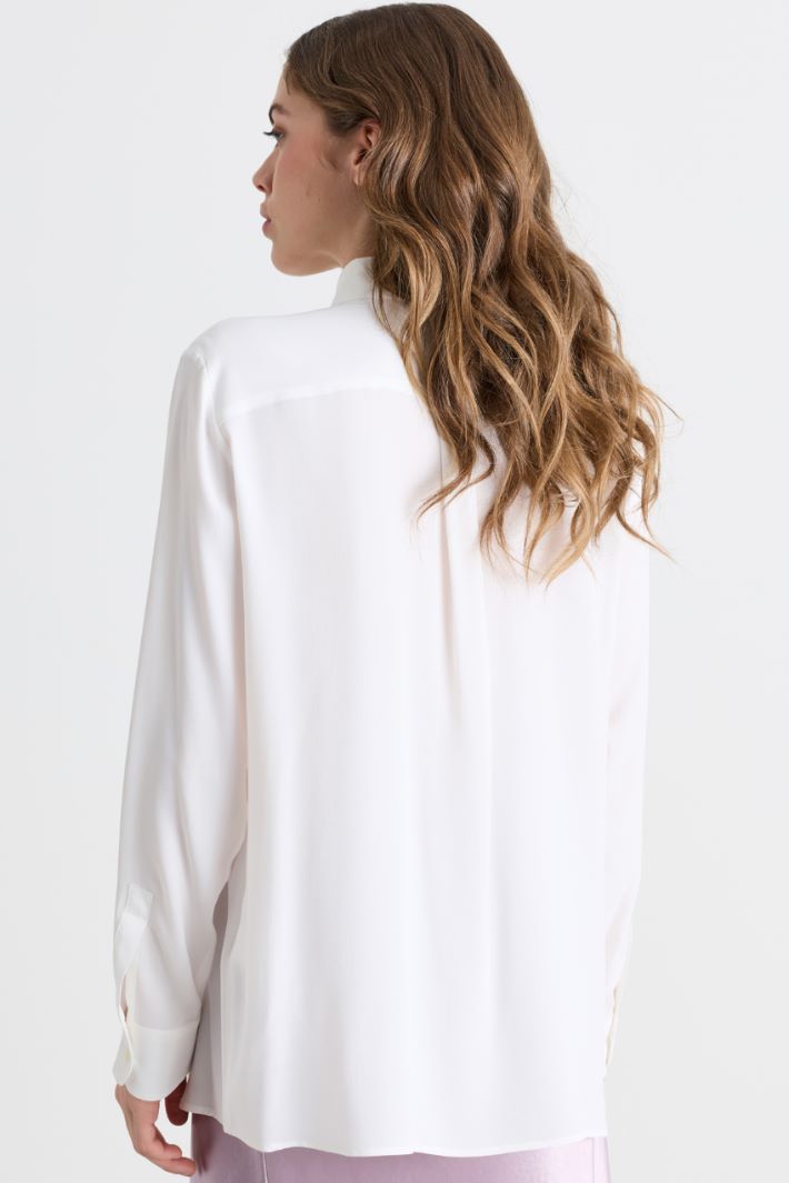 Camicia in tela - BIANCO - Intrend - 4