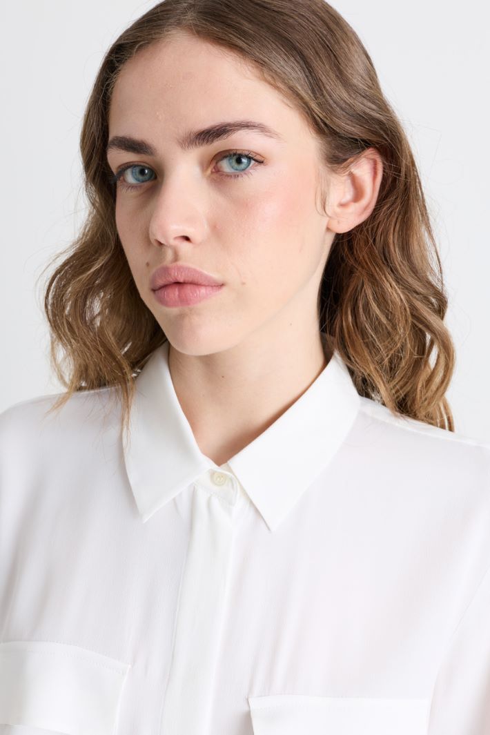 Camicia in tela - BIANCO - Intrend - 3