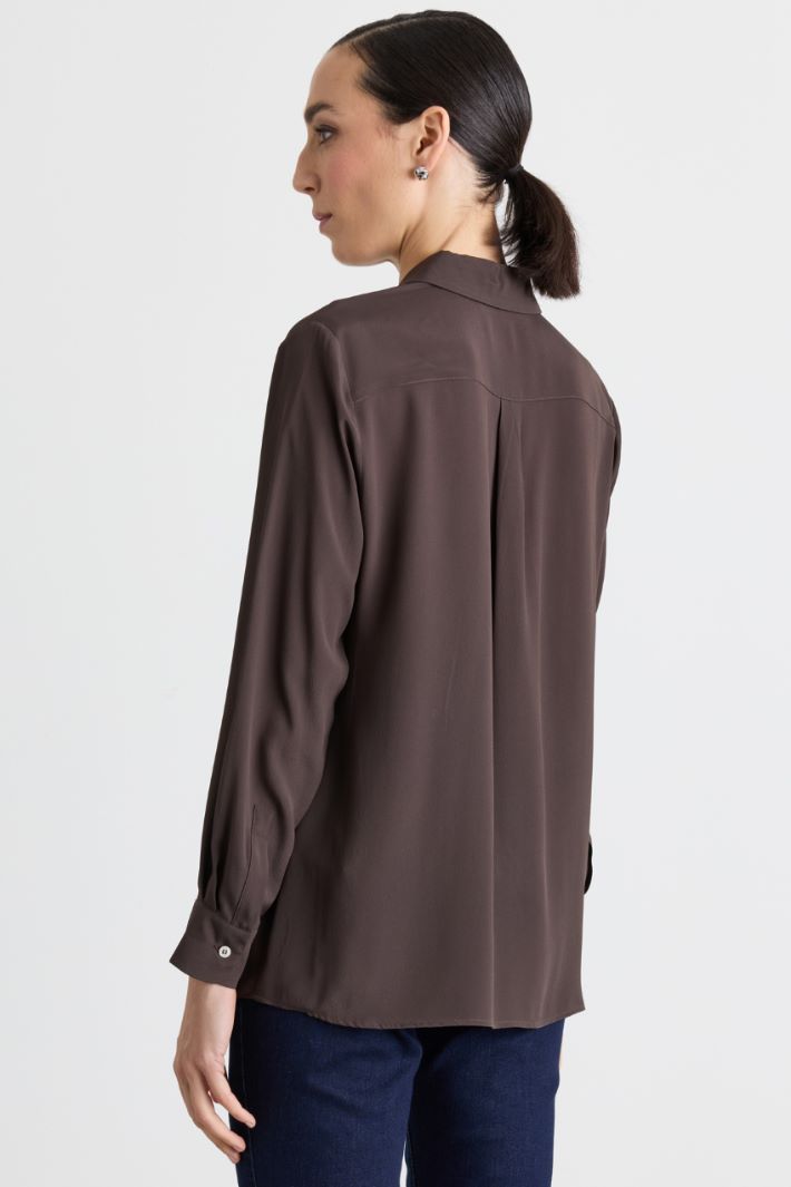 Camicia in tela - MARRONE - Intrend - 4