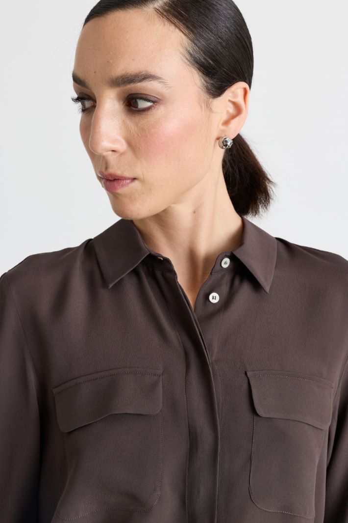 Camicia in tela - MARRONE - Intrend - 3