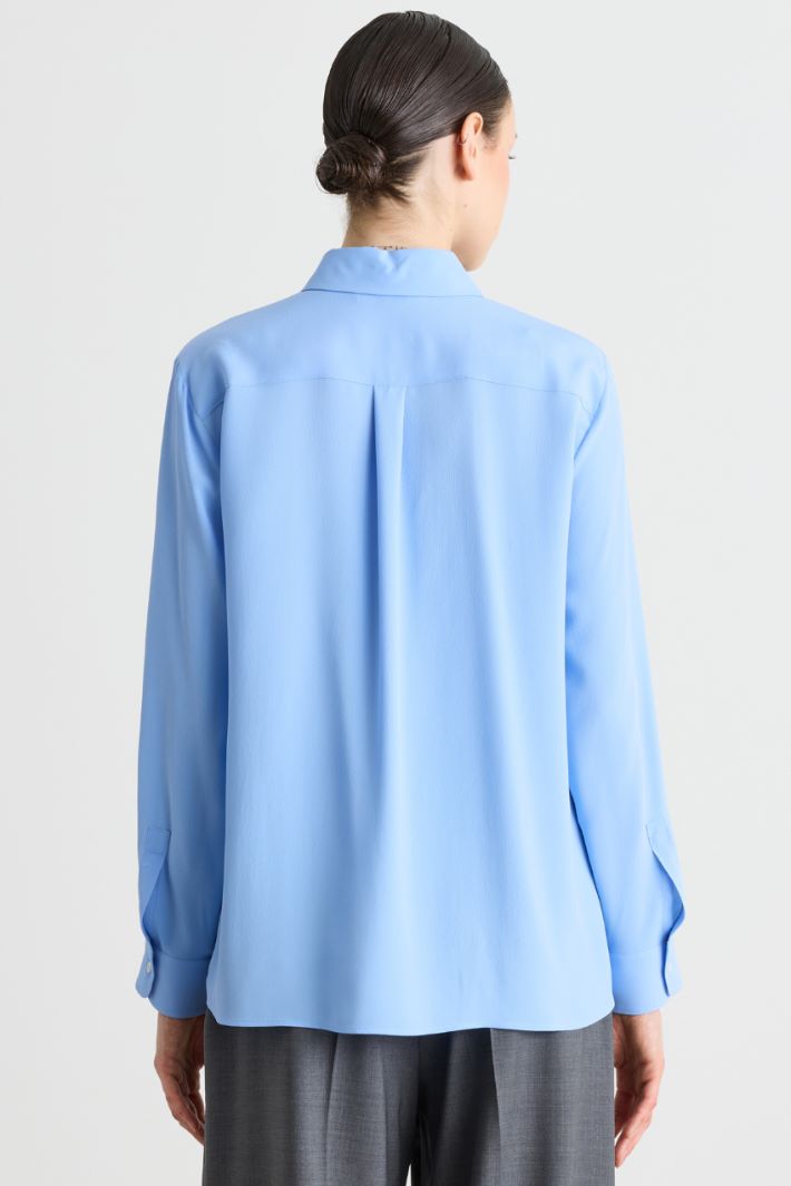 Camicia in tela - AZZURRO - Intrend - 4
