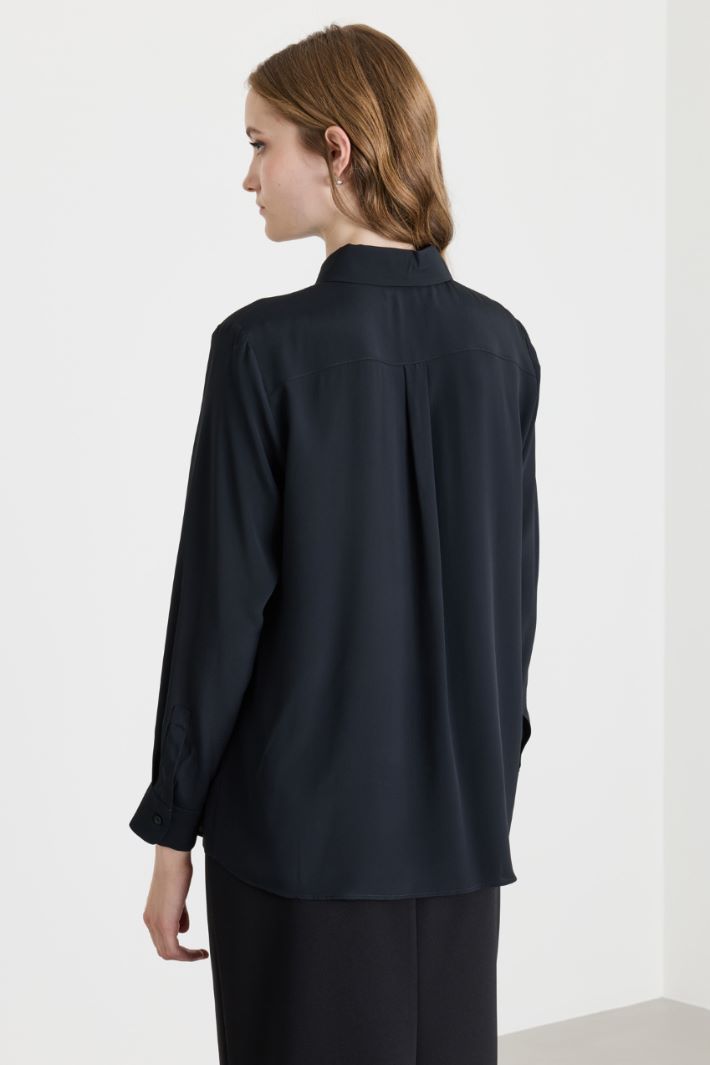 Camicia in tela - NERO - Intrend - 4