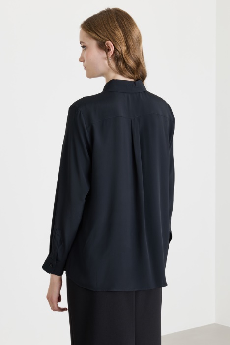 Camicia in tela di misto seta