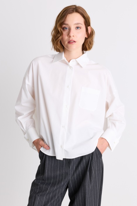 Boxy Poplin Shirt - Intrend